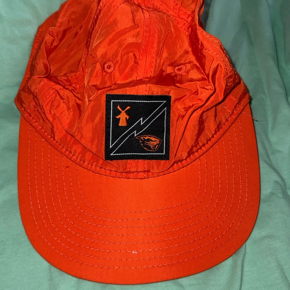 Orange Dutch Bros Beavers snap back